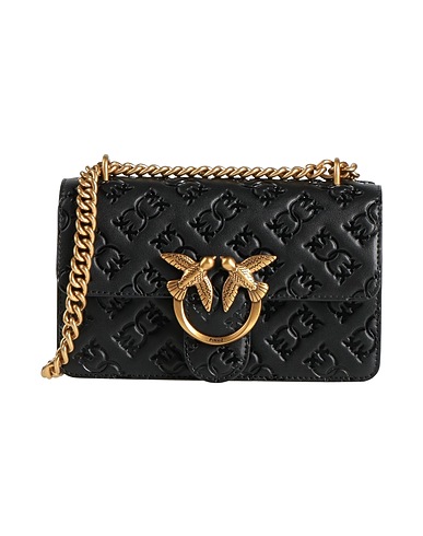 PINKO Across-body bag Black Leather