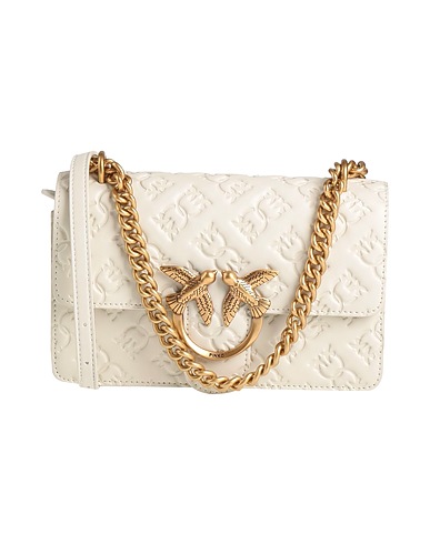 PINKO Across-body bag Off white Leather