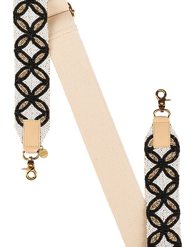 MALÌPARMI Bag accessories & charms White Textile fibres, Leather