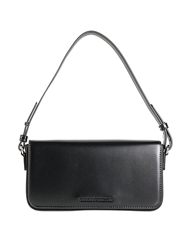CHIARA FERRAGNI Handbag Black 100% Polyester, Polyurethane resin