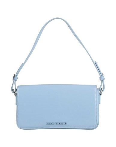 CHIARA FERRAGNI Handbag Light blue 100% Polyester, Polyurethane resin