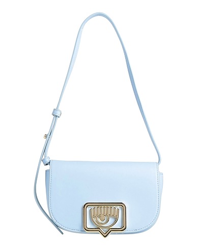 CHIARA FERRAGNI Borsa a mano Blu chiaro 100% Resina poliuretanica
