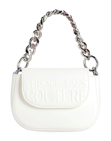 VERSACE JEANS COUTURE Handbag White 100% Polyester, Polyurethane resin