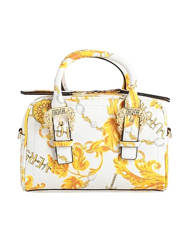 VERSACE JEANS COUTURE Borsa a mano Bianco 100% Poliestere, Resina poliuretanica