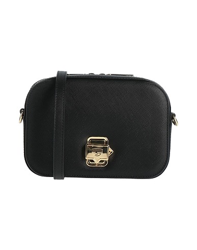 CHIARA FERRAGNI Borsa a tracolla Nero 100% Poliestere, Resina poliuretanica