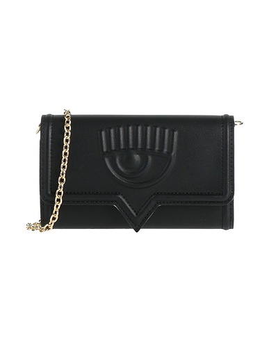 CHIARA FERRAGNI Across-body bag Black 100% Polyester, Polyurethane resin