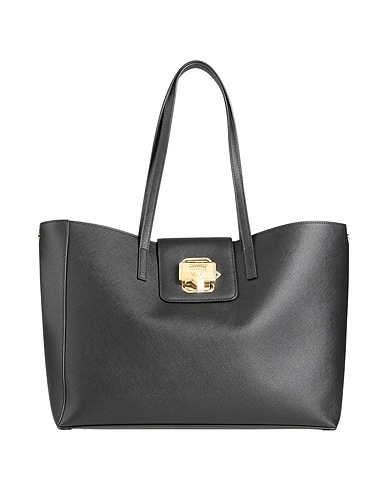 CHIARA FERRAGNI Handbag Black 100% Polyester, Polyurethane resin