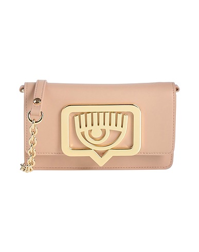 CHIARA FERRAGNI Borsa a tracolla Cipria 100% Poliestere, Resina poliuretanica