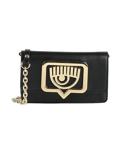CHIARA FERRAGNI Borsa a tracolla Nero 100% Poliestere, Resina poliuretanica