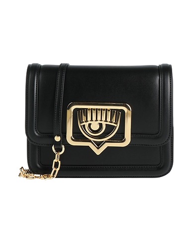 CHIARA FERRAGNI Borsa a tracolla Nero 100% Poliestere, Resina poliuretanica