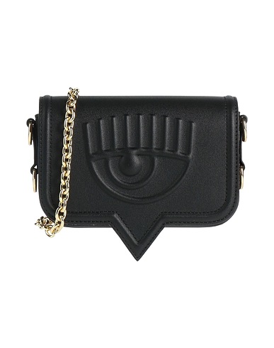 CHIARA FERRAGNI Borsa a tracolla Nero 100% Poliestere, Resina poliuretanica