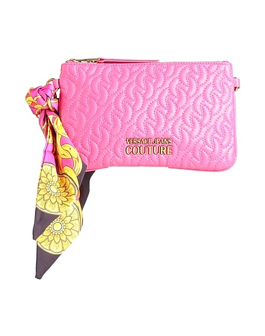 VERSACE JEANS COUTURE Handbag Magenta 100% Polyester, Polyurethane resin