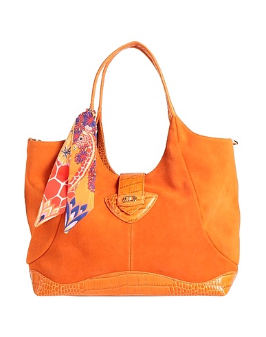 LA CARRIE Handbag Orange Leather