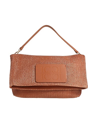LA CARRIE Handbag Polyurethane, Natural raffia