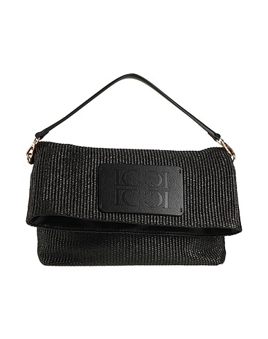 LA CARRIE Handbag Polyurethane, Natural raffia