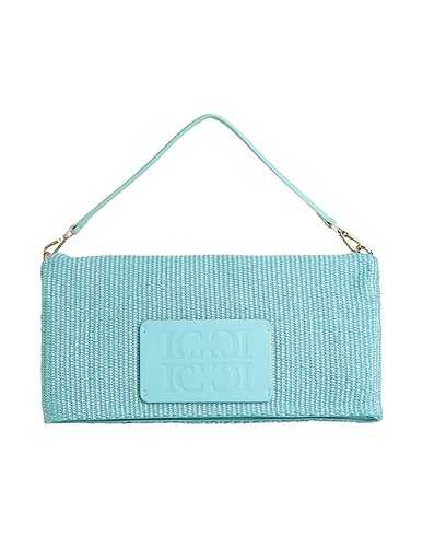 LA CARRIE Handbag Polyurethane, Natural raffia