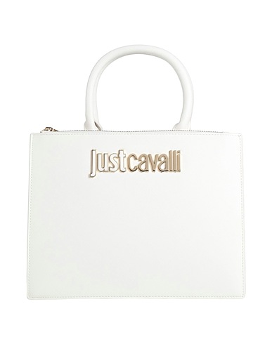 JUST CAVALLI Handbag White 100% Polyester, Polyurethane resin