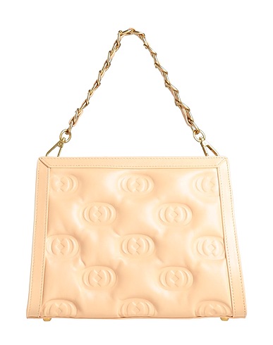 LA CARRIE Handbag Beige Leather