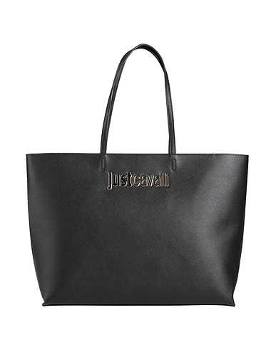 JUST CAVALLI Handtasche Schwarz 100% Polyester, Poliurethan-Harz