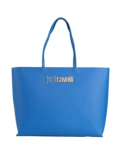 JUST CAVALLI Handbag Blue 100% Polyester, Polyurethane resin