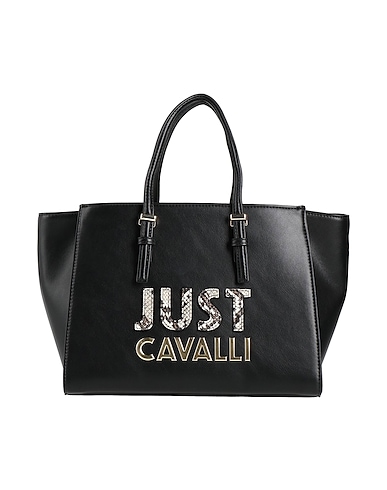 JUST CAVALLI Borsa a mano Nero 100% Poliestere, Resina poliuretanica
