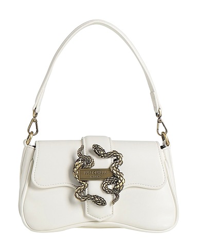 JUST CAVALLI Borsa a mano Bianco 100% Poliestere, Resina poliuretanica