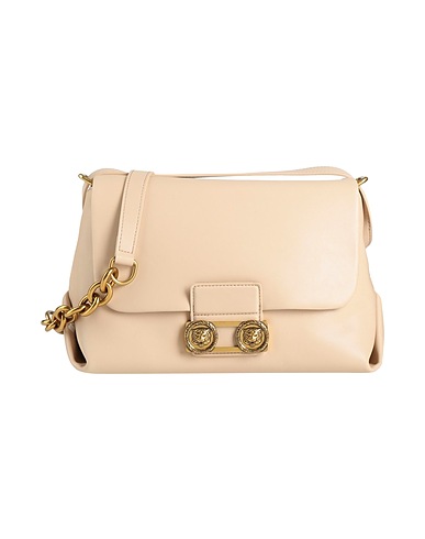 JUST CAVALLI Cross-body bags Beige 100% Polyester, Polyurethane resin