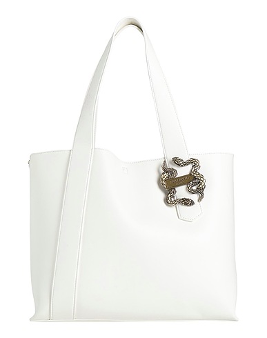 JUST CAVALLI Handbag Off white 100% Polyester, Polyurethane resin
