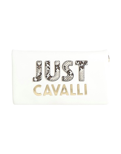 JUST CAVALLI Borsa a tracolla BIANCO 100% Poliestere, Resina poliuretanica
