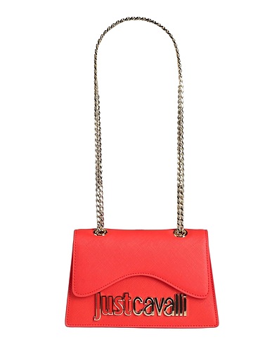 JUST CAVALLI Borsa a spalla Corallo 100% Poliestere, Resina poliuretanica