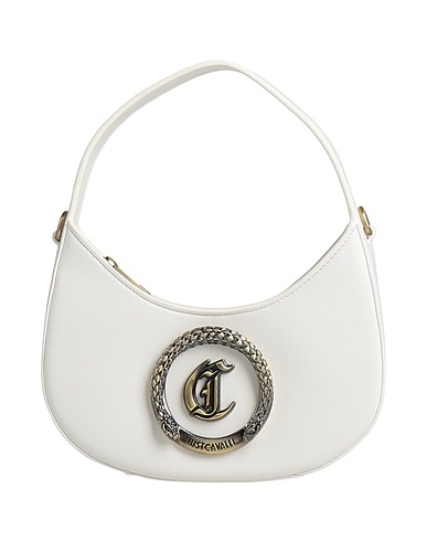 JUST CAVALLI Handbag White 100% Polyester, Polyurethane resin