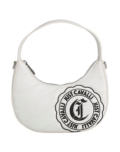 JUST CAVALLI Handbag White 100% Polyester, Polyurethane resin