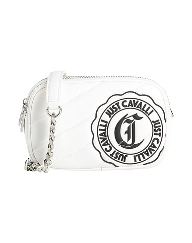 JUST CAVALLI Across-body bag White 100% Polyester, Polyurethane resin