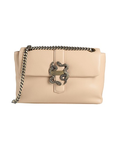JUST CAVALLI Across-body bag Beige 100% Polyester, Polyurethane resin