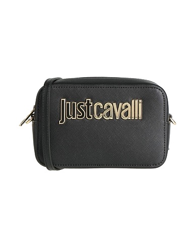JUST CAVALLI Across-body bag Black 100% Polyester, Polyurethane resin