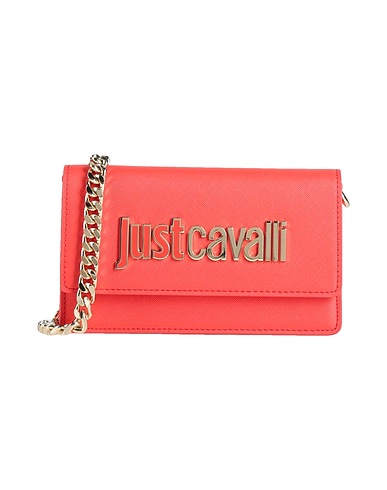 JUST CAVALLI Across-body bag Tomato red 100% Polyester, Polyurethane resin