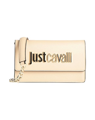 JUST CAVALLI Borsa a tracolla Beige 100% Poliestere, Resina poliuretanica