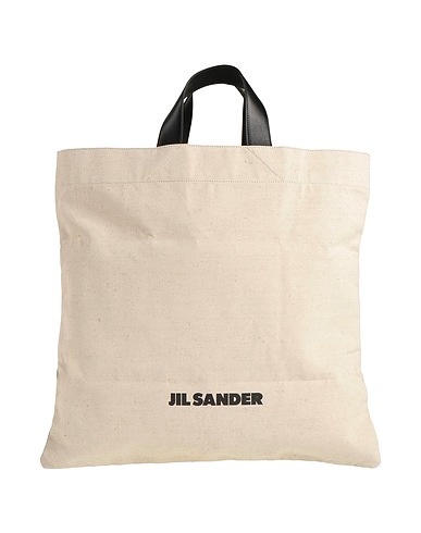 JIL SANDER Handbag Beige Textile fibers, Leather