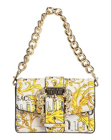 VERSACE JEANS COUTURE Handbag White 100% Polyester, Polyurethane resin
