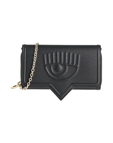 CHIARA FERRAGNI Cross-body bags Black 100% Polyester, Polyurethane resin