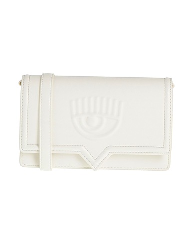 CHIARA FERRAGNI Borsa a tracolla Bianco 100% Poliestere, Resina poliuretanica
