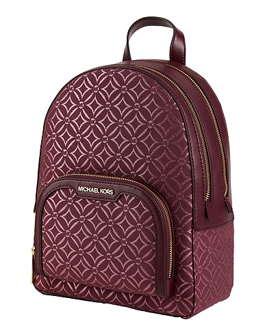 MICHAEL MICHAEL KORS Backpacks Plum Leather, Textile fibers