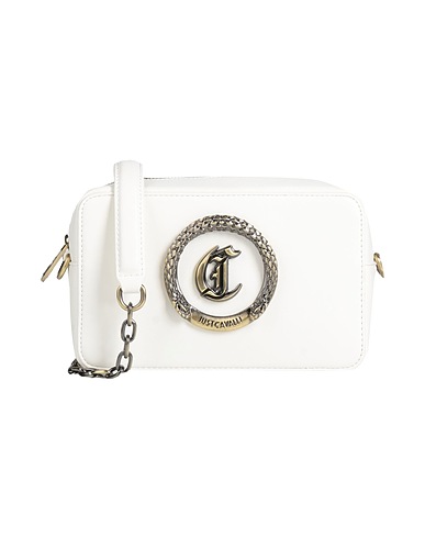 JUST CAVALLI Across-body bag White 100% Polyester, Polyurethane resin