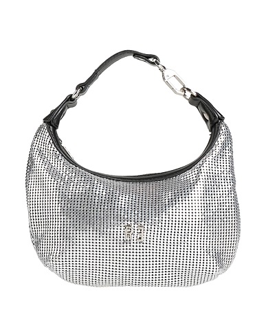RƎBELLE Handbag Silver Textile fibres