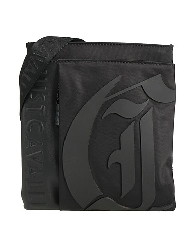 JUST CAVALLI Cross-body bags Black 90% Polyester, 10% Polyurethane, Resin
