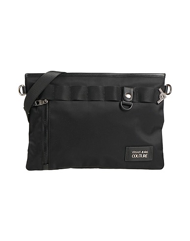 VERSACE JEANS COUTURE Across-body bag Black 90% Nylon, 10% Polyurethane