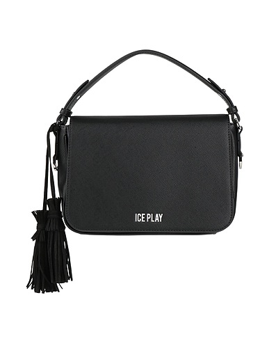 ICE PLAY Borsa a mano Nero 100% Poliuretano