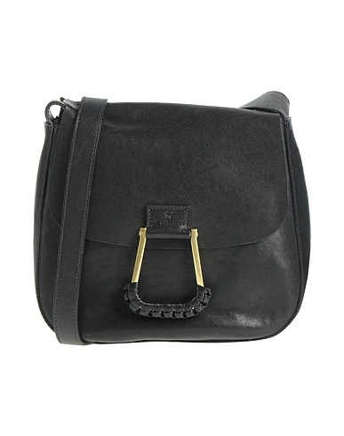 IL BISONTE Across-body bag Black Leather