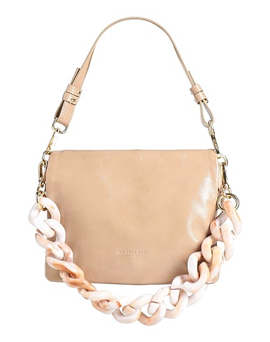 MY-BEST BAG Handbag Khaki 100% Leather