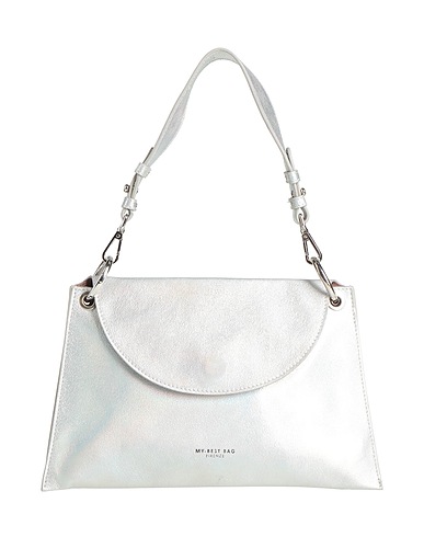 MY-BEST BAG Handbag Silver Leather